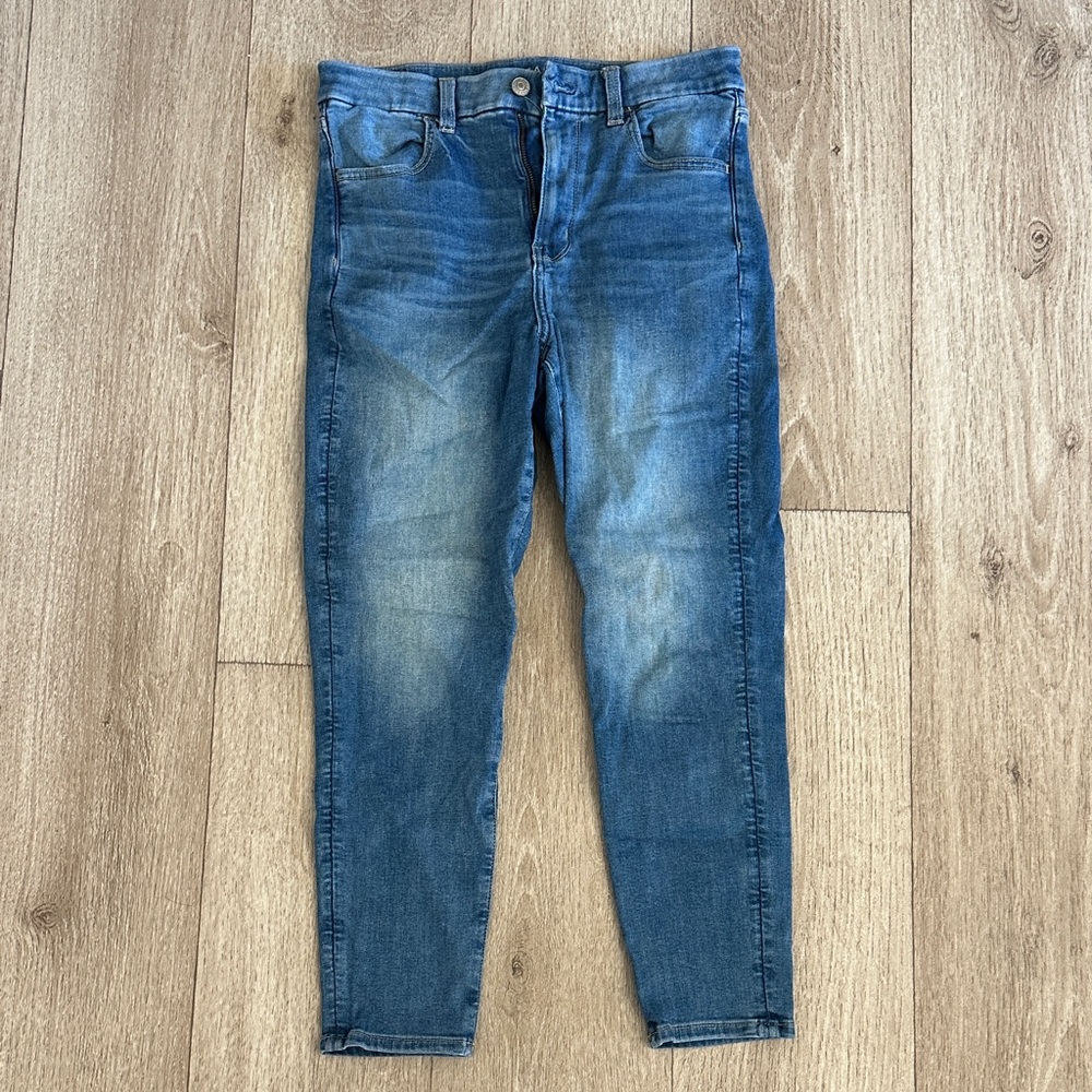 American Eagle Outfitters Men's Dark Blue Skinny Jeans